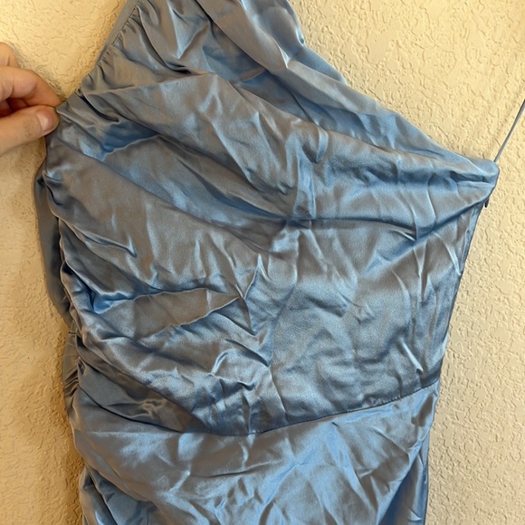 The sei X REVOVLE One Shoulder Midi Dress in Sky - Picture 13 of 16